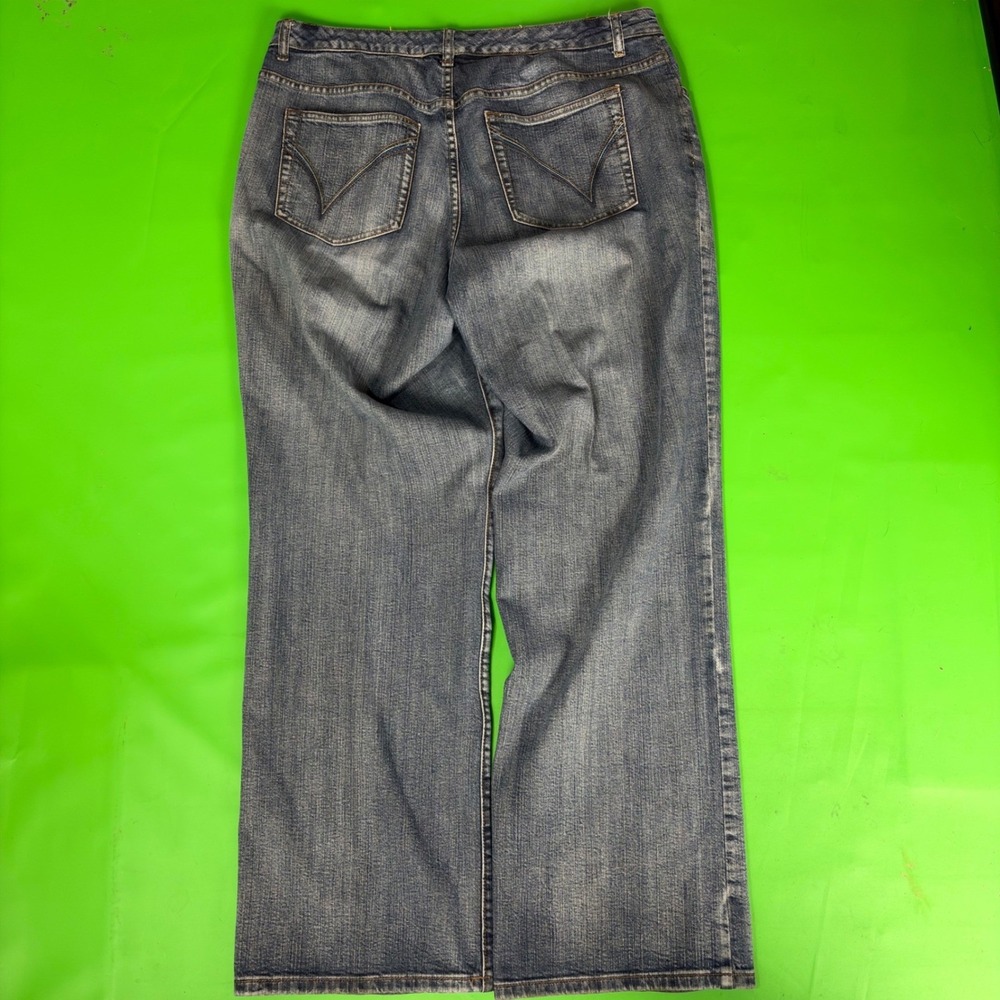 Venezia Jeans Mens‎ 35/32 Blue Straight Leg Classic Medium Wash V-Stitch Pockets